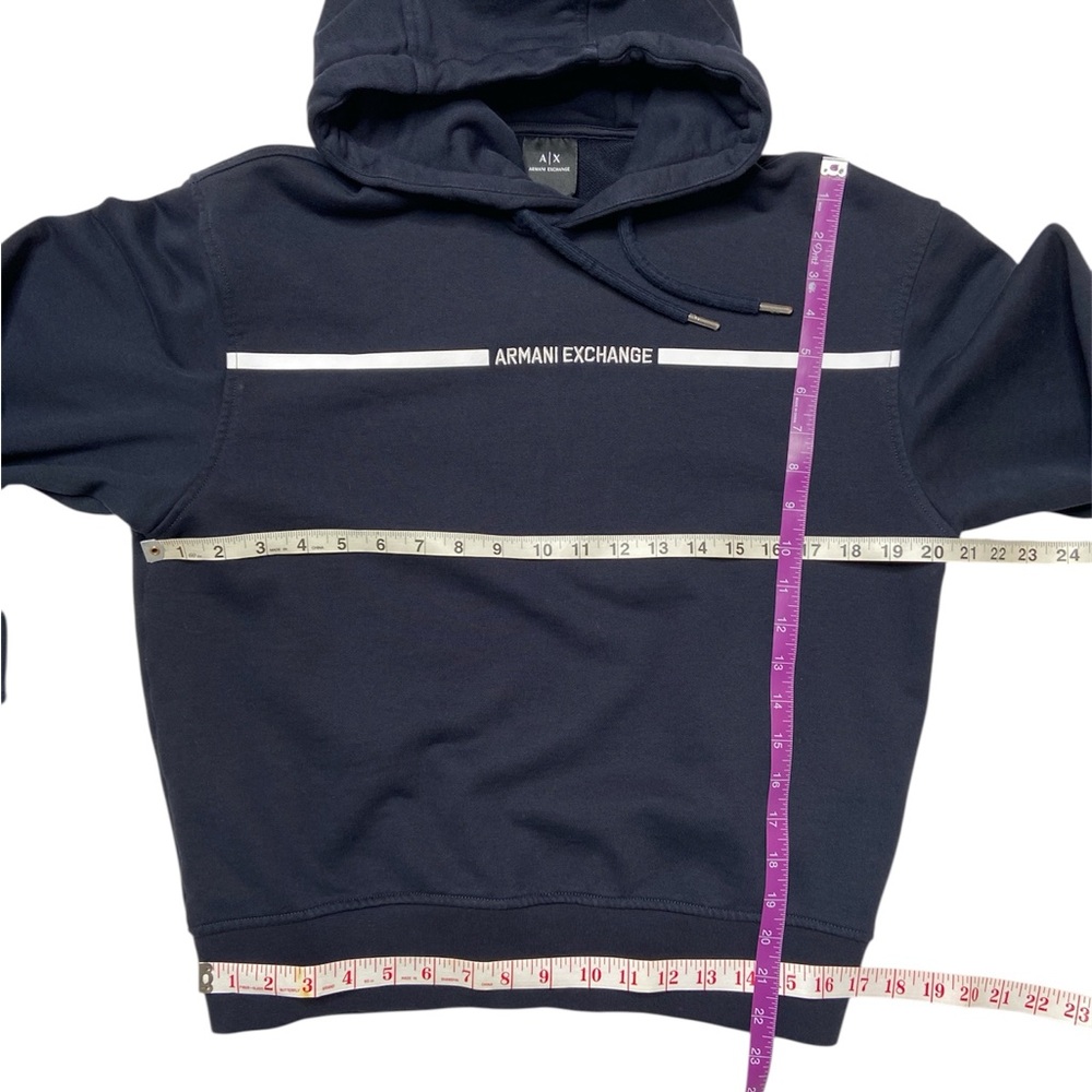 Armani Exchange Chest Stripe Logo Hoodie Size Small - Picture 11 of 12